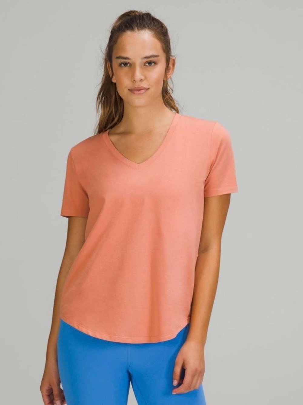 Lululemon Love Crew V-Neck In Pink Savannah